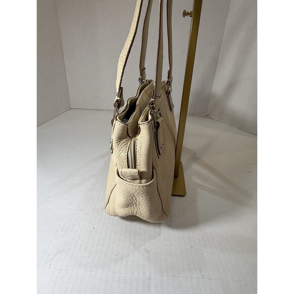 Fossil Cream or Ivory Pebbled Leather Satchel Shoulder Bag Blackburn Collection - Picture 13 of 16